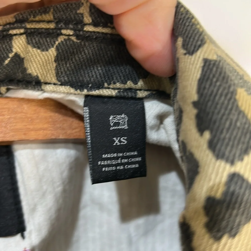 Scotch & Soda Maison Scotch Leopard Denim Jacket Size XS